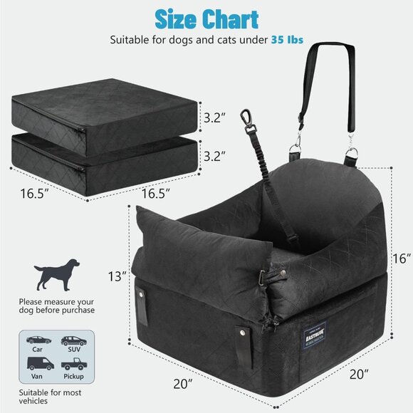 EASTBLUE Dog Booster Car Seat - Picture 5 of 7